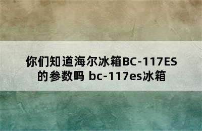 你们知道海尔冰箱BC-117ES的参数吗 bc-117es冰箱